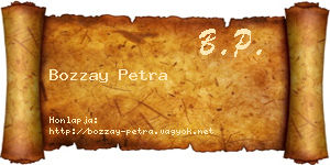 Bozzay Petra névjegykártya